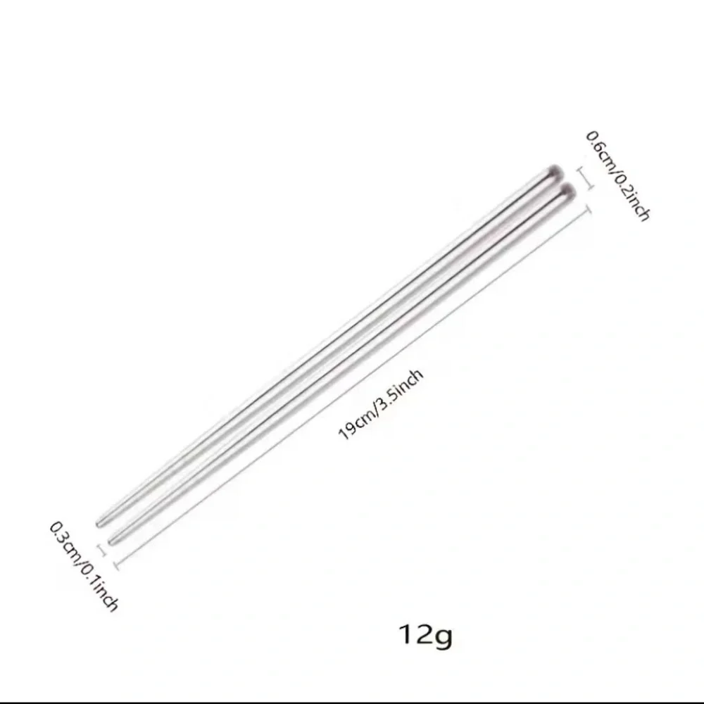 Stainless Steel Lot of 4 Pairs Reusable Food Utensil Chopsticks.